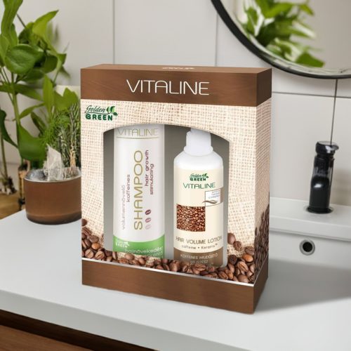 Golden GREEN Vitaline Hajápoló Csomag Koffeines Hajszesszel+Sampon
