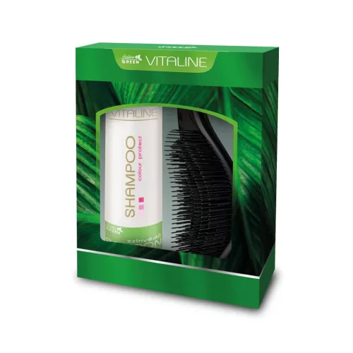 Golden GREEN Vitaline Color Hajápoló Csomag, Kefe+Sampon 250 ml