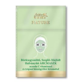   Golden GREEN Nature Bőrkiegyenlítő, Szeplő Halványító Tablettás Fátyol Arcmaszk Aktiváló Szérummal 1db