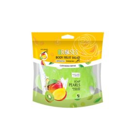   Nature of Agiva Roses Fruit Salad 2:1 Tusoló Szivacs Szappangolyókkal Mangó, Kiwi és Avokádó Illattal