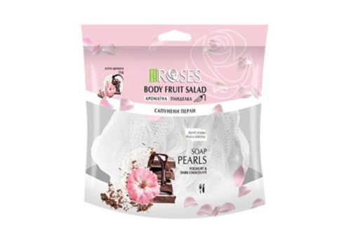 Nature of Agiva Roses Fruit Salad 2:1 Tusoló Szivacs Szappangolyókkal Joghurtos Csokoládé illattal 